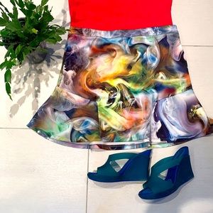 ✨VTG Made in🇺🇸W118 by Walter Baker Abstract Print Mini Skirt